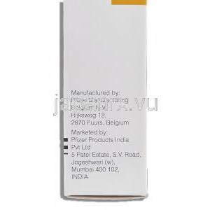 フラグミン Fragmin, ダルテパリンナトリウム 5,000IU 0.2ml 注射 (ファイザー社) 箱側面