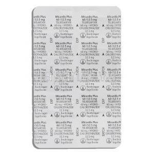 ミカルディス プラス Micardis Plus, テルミサルタン・ヒドロクロロチアジド配合 40/12.5mg (Boehringer Ingelheim) 包