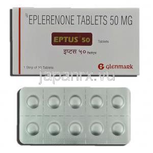 エプタス Eptus, セララジェネリック,  エプレレノン 50mg 錠 (Glenmark)