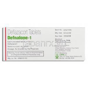 デフナロン Defnalone , カルコート ジェネリック, デフラザコート 1mg 錠 (Lupin) 成分・製造者情報