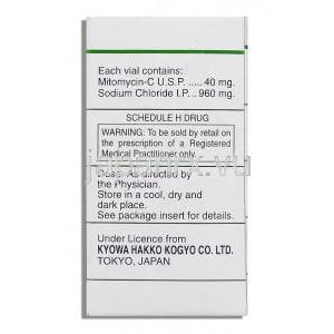 マイトマイシンC キョーワ Mitomycin-C Kyowa, マイトザイトレックス ジェネリック）,  Kyowa 注射 40mg (Biochem) 使