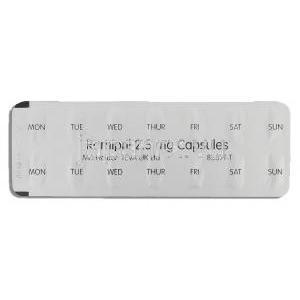 アルテース ジェネリック, ラミプリル Ramipril 2.5mg カプセル (Teva) 包装裏面