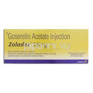 ゾラデックス Zoladex, 酢酸ゴセレリン 3.5mg デポ注射 （アストラゼネカ社） 箱