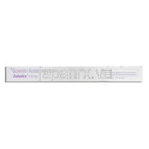 ゾラデックス Zoladex, 酢酸ゴセレリン 3.5mg デポ注射 （アストラゼネカ社） 箱側面