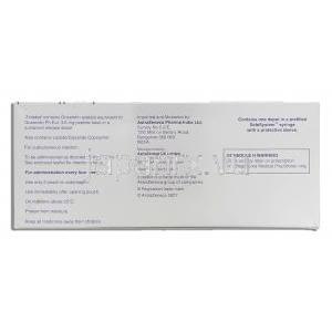 ゾラデックス Zoladex, 酢酸ゴセレリン 3.5mg デポ注射 （アストラゼネカ社） 箱裏面