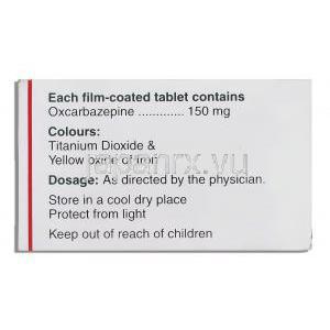 オクスカーブ Oxcarb, トリレプタル ジェネリック, オクスカルバゼピン 150mg 錠 (Protec) 成分