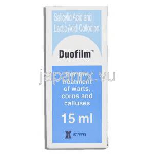 デュオフィルム Duofilm, サリチル酸 16.7%/ 乳酸 16.7% コロジオン (Satiefel) 箱