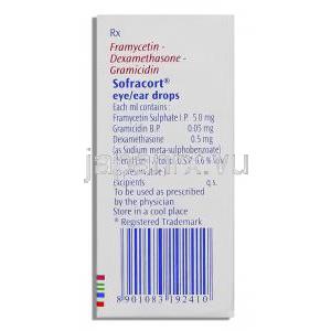ソフラコート, Sofracort 点眼・点耳薬 （アベンティス社） 成分