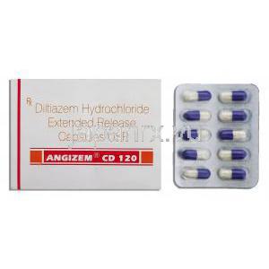 アンジゼム CD Angizem CD, ジルチアゼム XR 12mg （Sun Pharma） 包装