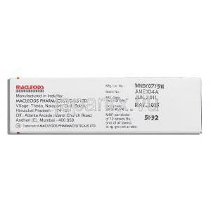 ミオゾンMyosone, ミオナール, エペリゾン 50mg 錠 （Macleods）