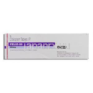 フェリズ Feliz, セレクサ ジェネリック , シタロプラム 20mg （Intas） 製造者情報