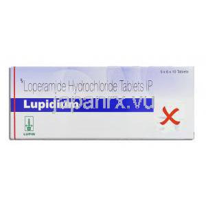 ルピジウム Lupidium, ロペミン ジェネリック, ロペラミド 2mg 錠 （Lupin） 箱