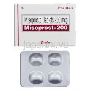 ミソプロスト Misoprost, サイトテック ジェネリック, ミソプロストール 200mcg 錠 （Cipla）