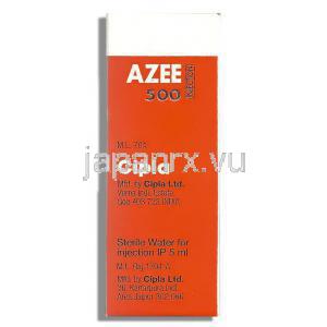アジー Azee, ジスロマックス ジェネリック, アジスロマイシン 500mg 注射 （Cipla） 製造者情報