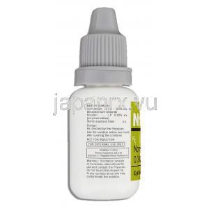 ノルフロキサシン, Norflox, 0.3% 10ML 点鼻 / 点眼液 (Cipla) ボトル側面・成分
