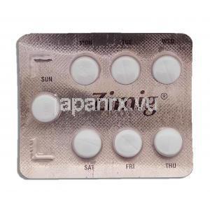 ジミグ Zimig, テルビナフィン塩酸塩 250mg 錠 (GSK) 包装