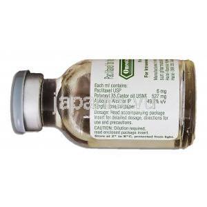 オンコタクセル OncotaXel 100, パクリタキセル 6mg x 17ml, 注射 成分
