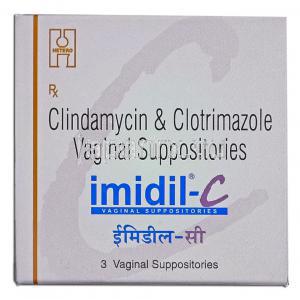 クリンダマイシン / クロトリマゾール配合（エンペシド ジェネリック）, Imidil-C, 100mg / 200 mg 膣錠 (Hete