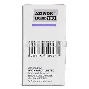 アジウォック Aziwok  100, アジスロマイシン 100mg 15ml 内服液 製造者情報