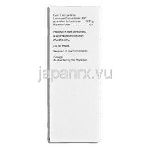 デュファラック Duphalac, ラクツロース  内服液3.35g/5ml x 100ml (Abbott) 成分