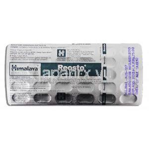 ヒマラヤ Himalaya  レオスト Reosto アーユルベーダ処方骨粗鬆症・骨補強サポート 包装裏面