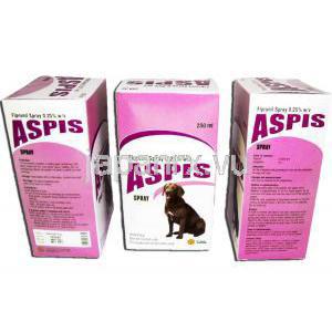 アスピス Aspis, フィプロニル 0.25% 250ml スプレー (Sava Medica) 箱