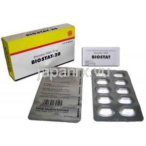 バイオスタット Biostat, リピトール ジェネリック, アトルバスタチン 20mg 錠 (Sava medica)