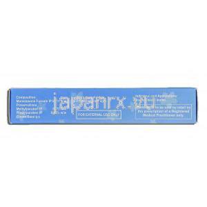 メタコルチル Metacortil, ヒドロキノン / トレチノイン / モメタゾンフロ酸エステル配合 10gm 箱側面