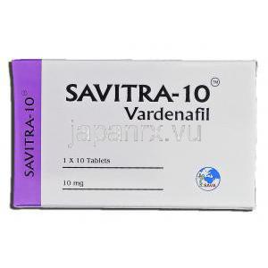サビトラ10 Savitra-10, ジェネリック レビトラ, バルデナフィル10mg 錠 (Sava medica) 箱