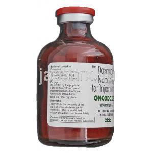 オンコドックス50 Oncodox-50, ドキシル ジェネリック, ドキソルビシン 50mg 注射バイアル (Cipla) ボトル