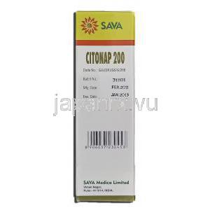 シトナップ　200， カルシトニン点鼻用スプレー，定量30回分, 3.7ml  製造元：SAVA
