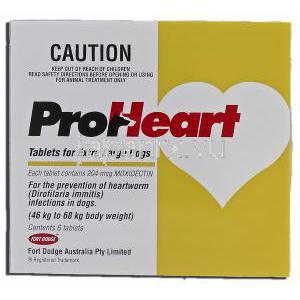 プロハート ProHeart, モキシデクチ, 204mcg 錠 製造者情報