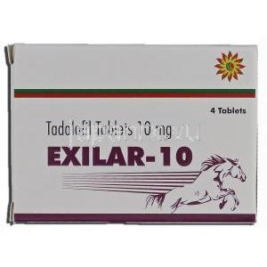 エクシラー-10 Exilar-10, シアリス ジェネリック, タダラフィル, 10mg, 錠 箱