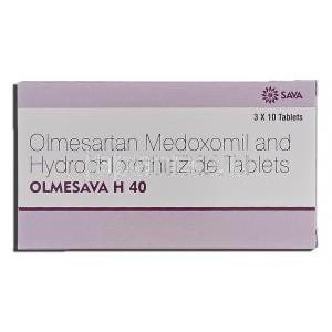 オルメサバH40 Olmesava H 40, ベニサー HCT ジェネリック, オルメサルタン/ヒドロクロロチアジド 40mg, 錠 