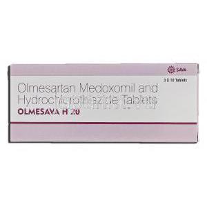 オルメサバH20 Olmesava H 20, ベニサー HCT ジェネリック, オルメサルタン/ヒドロクロロチアジド 20mg, 錠 
