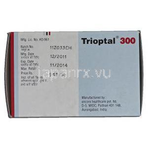 トリオプタル300 Trioptal 300, トリレプタル ジェネリック, オキシカーブ, 錠 製造者情報