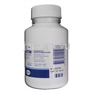 ザロチン Zarontin, エトスクシミド シロップ, ボトル側面