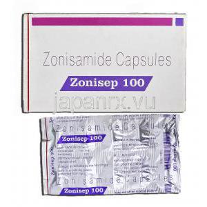 ゾニセップ100 Zonisep 100, エクセグラン ジェネリック, ゾニミド, 100mg, カプセル