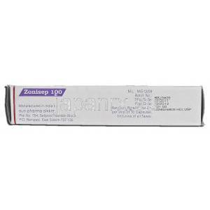 ゾニセップ100 Zonisep 100, エクセグラン ジェネリック, ゾニミド, 100mg, カプセル 製造者情報
