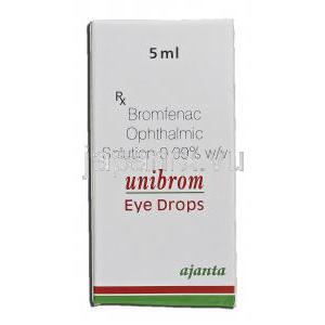ユニブロム Unibrom Eye Drops, ブロナック ジェネリック, 点眼薬 箱