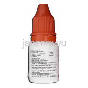 ユニブロム Unibrom Eye Drops, ブロナック ジェネリック, 点眼薬 ボトル記載情報