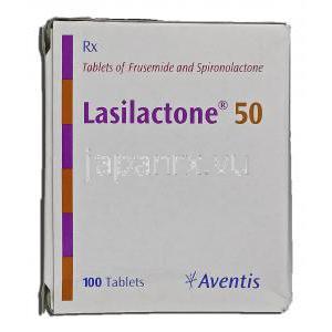ラシラクトン50 Lasilactone 50, フルセミド 20mg, スピノロラクトン 50mg, 錠 箱