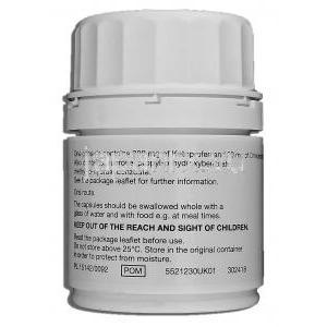 アキソリド Axorid, ケトプロフェン 200mg,  オメプラゾール 20mg, カプセル ボトル記載情報