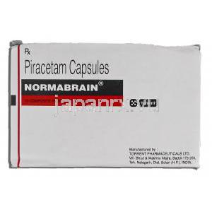 ノーマブレイン Normabrain, ミオカーム ジェネリック, ピラセタム 400mg, カプセル 箱