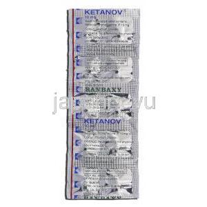 ケタノブ Ketanov, トラドール ジェネリック, ケトロラクトロメタミン, 10mg, 錠 包装