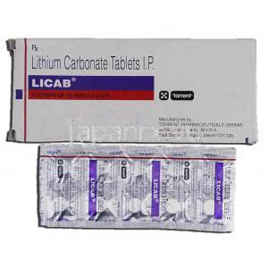 リカブ Licab, リーマス ジェネリック, 炭酸リチウム, 300mg, 錠