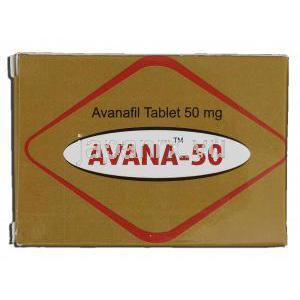 アバナ-50 Avana-50, ステンドラ ジェネリック, アバナフィル, 50mg, 錠 箱