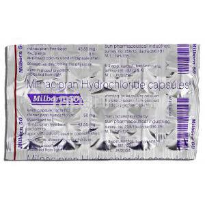 ミルボーン Milborn 50, トレドミン ジェネリック, ミルナシプラン, 50mg, カプセル 包装
