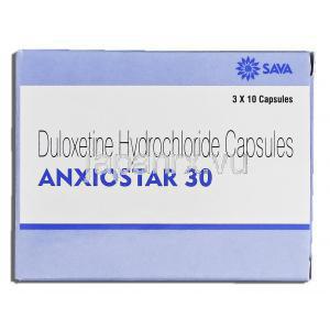 アンキシオスター30 Anxiostar 30, サインバルタ ジェネリック, デュロキセチン, 30mg, カプセル 箱