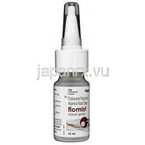 フルチカゾン(フルナーゼジェネリック), Flomist, 50μｇ100mdi (Cipla) ボトル